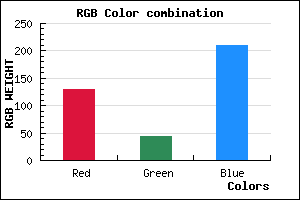 rgb background color #822BD1 mixer