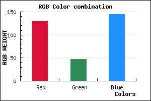 rgb background color #822F90 mixer