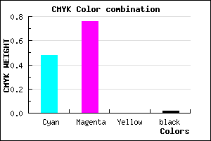 #823BFA color CMYK mixer