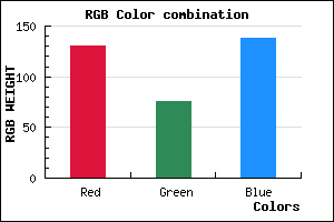 rgb background color #824C8A mixer