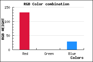 rgb background color #83001C mixer