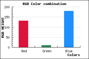 rgb background color #830AB4 mixer