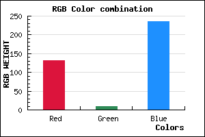 rgb background color #830AEB mixer