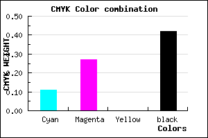 #836C94 color CMYK mixer