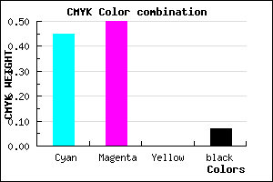 #8377ED color CMYK mixer