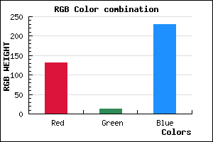 rgb background color #830CE6 mixer