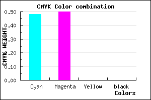 #8380FE color CMYK mixer