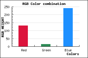 rgb background color #830FF0 mixer