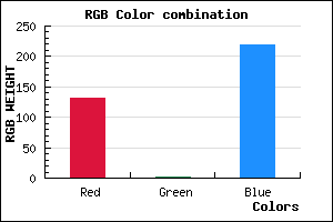 rgb background color #8302DB mixer