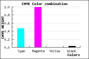 #8302F8 color CMYK mixer