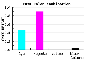 #8319F8 color CMYK mixer