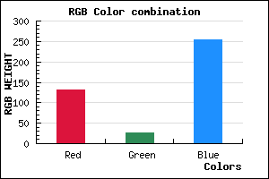 rgb background color #831AFF mixer
