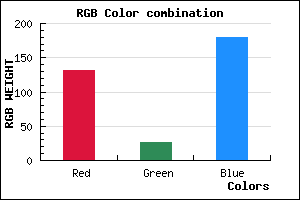 rgb background color #831BB3 mixer