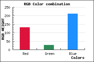 rgb background color #831BD3 mixer