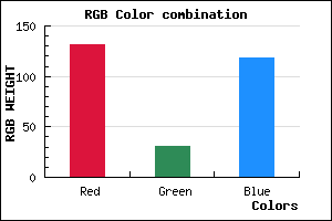 rgb background color #831F76 mixer