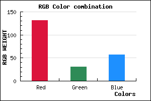 rgb background color #831F39 mixer