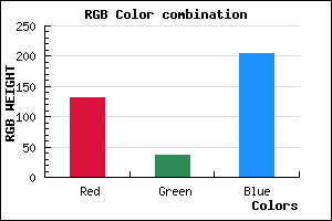 rgb background color #8324CC mixer