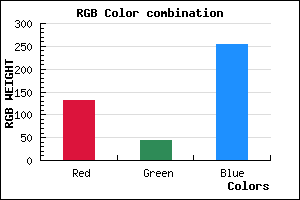 rgb background color #832BFF mixer