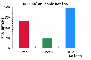 rgb background color #832EC2 mixer
