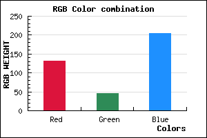 rgb background color #832ECC mixer