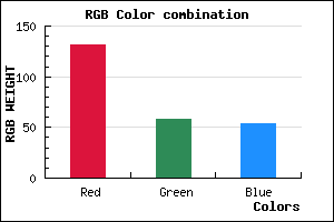 rgb background color #833A36 mixer
