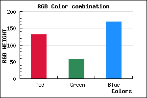rgb background color #833BA9 mixer