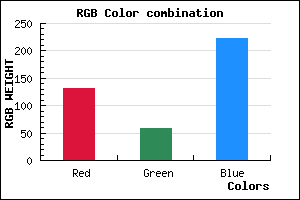 rgb background color #833BDF mixer