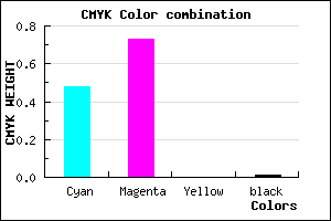 #8344FD color CMYK mixer