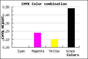 #846C77 color CMYK mixer