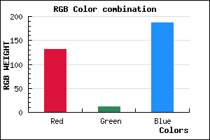rgb background color #840BBB mixer