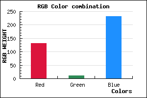 rgb background color #840BE7 mixer