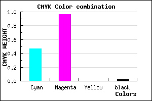 #840BF9 color CMYK mixer