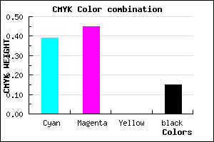 #8477D9 color CMYK mixer
