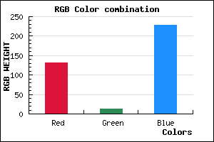 rgb background color #840CE4 mixer