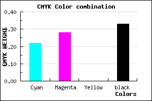 #847AAA color CMYK mixer