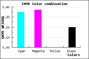#847FCB color CMYK mixer