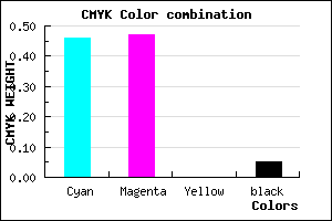 #8481F3 color CMYK mixer