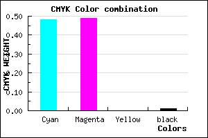 #8481FD color CMYK mixer