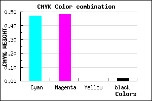 #8483FB color CMYK mixer