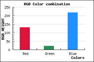 rgb background color #8415DB mixer