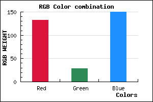 rgb background color #841C96 mixer