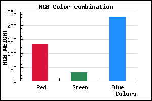 rgb background color #841FE7 mixer