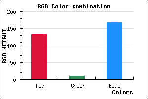 rgb background color #850AA8 mixer