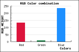 rgb background color #850AEB mixer