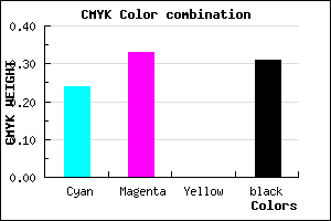 #8575AF color CMYK mixer