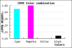 #857AF4 color CMYK mixer