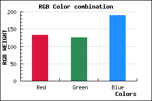 rgb background color #857EBE mixer