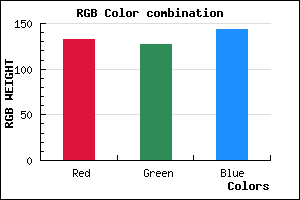 rgb background color #857F8F mixer