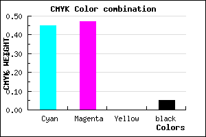 #8581F3 color CMYK mixer