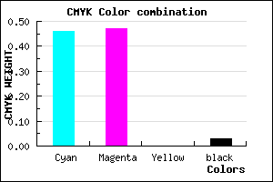 #8583F7 color CMYK mixer